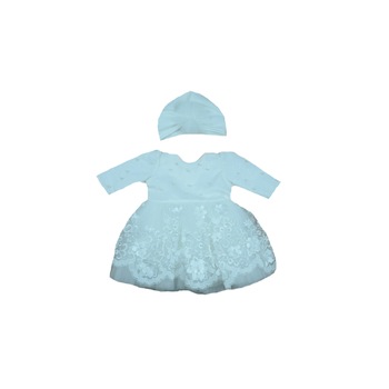 Set 2 piese pentru fete Mini Junior 149006-A2, Alb, 1-3 luni Set 2 piese pentru fete Mini Junior 149006-A2, Alb, 1-3 luni
