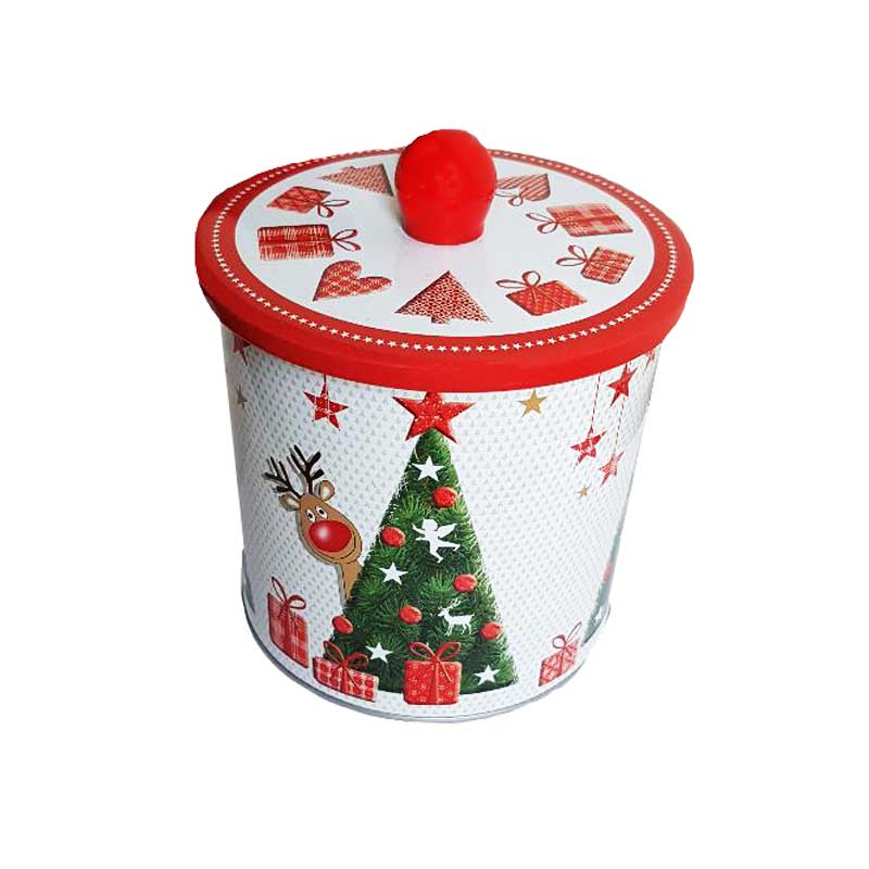 Cutie de Craciun,metalica,12cmx12cmx14cm,Treasure