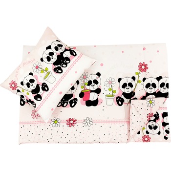 Set perna si pilota pentru copii Diblidu ursuletul panda roz Set perna si pilota pentru copii Diblidu ursuletul panda roz