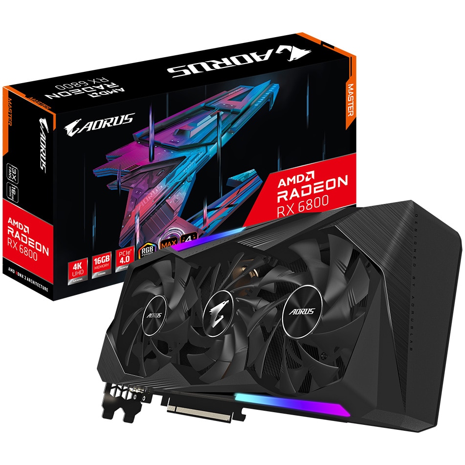 Placa video Gigabyte AORUS Radeon™ RX 6800 MASTER, 16GB GDDR6, 256-bit