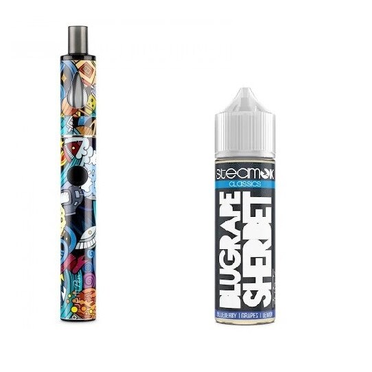 Set Tigara Electronica Innokin Jem Pen ,1000mAh ,2ml ,Cosmos + Lichid SteamOK, BluGrape Sherbet, 40ml