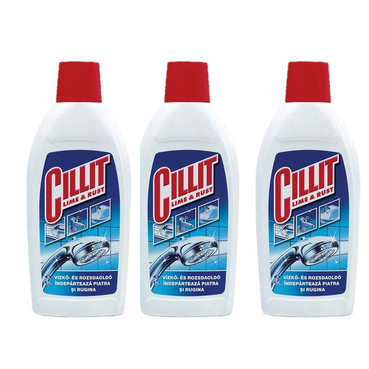 Почистващ разтвор Cillit Piatra&Rugina, 3 x 450 мл