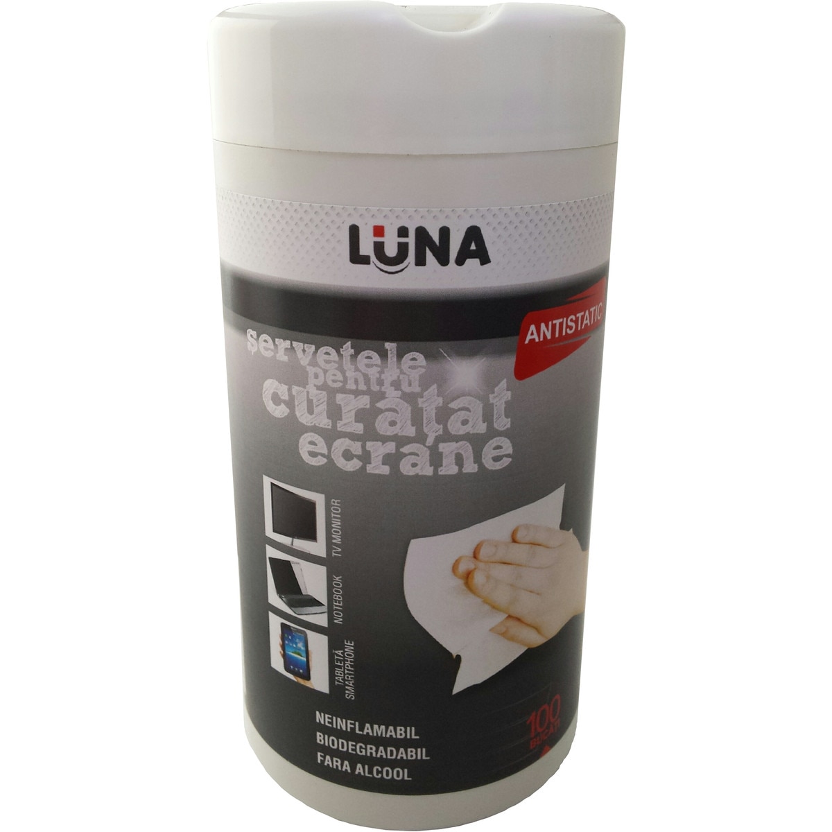 Servetele umede pentru curatat ecrane AF LUNA ASCR100T