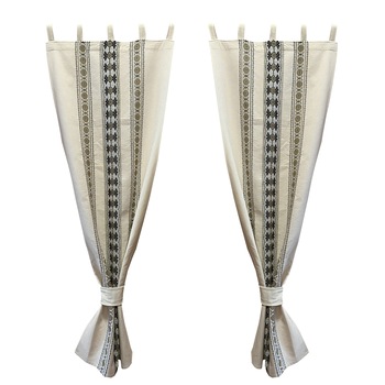 Draperie Liana, bej, 60 cm x 150 cm, motiv Etno,100% bumbac Draperie Liana, bej, 60 cm x 150 cm, motiv Etno,100% bumbac