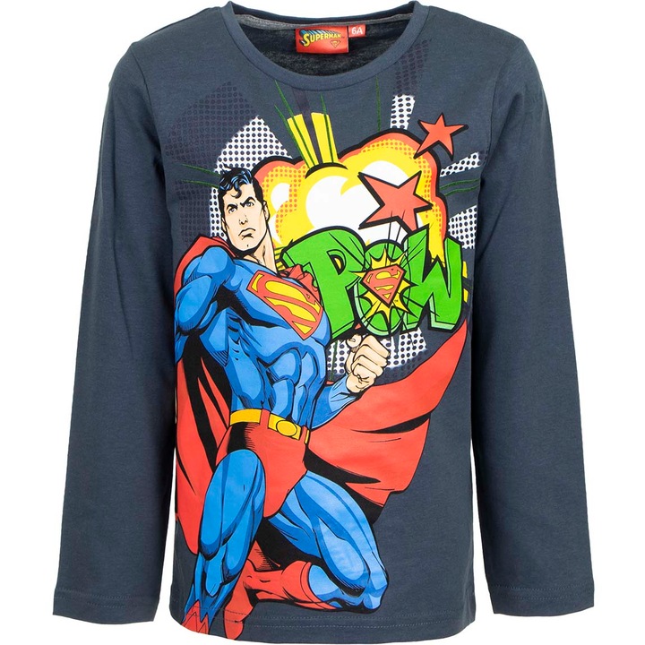 Bluza copii Superman, Gri antracit, 4 ani