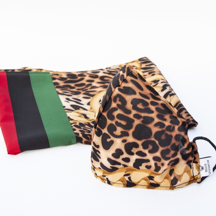 XMAS BOX: Sál és Karácsonyi Maszk G3 szűrővel, 3 rétegű és mosható - Leopard