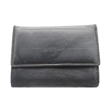 Portofel din piele pentru dama Hassion PPS-26, Negru Portofel din piele pentru dama Hassion PPS-26, Negru