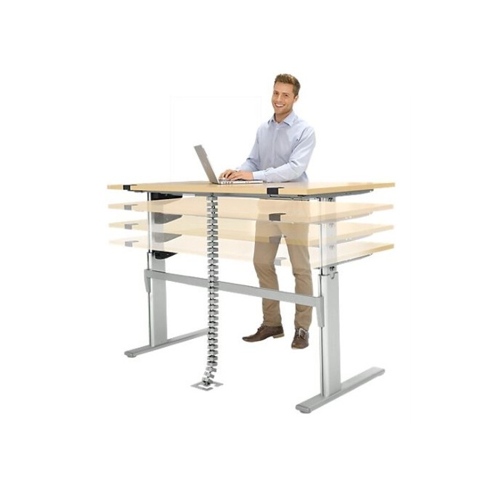 Elektromosan állítható magasságú íróasztal, bükk, 1600