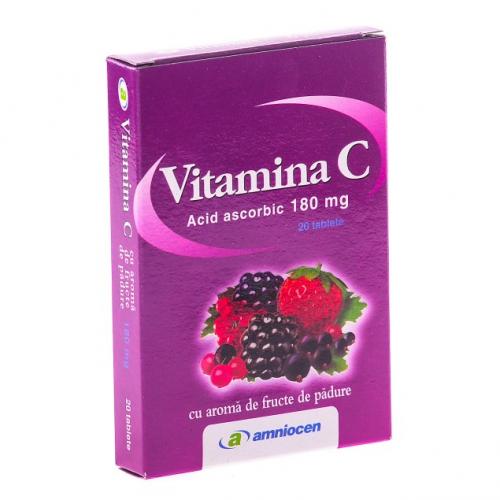 Vitamina C 180mg Fructe Padure Amniocen 20 comprimate