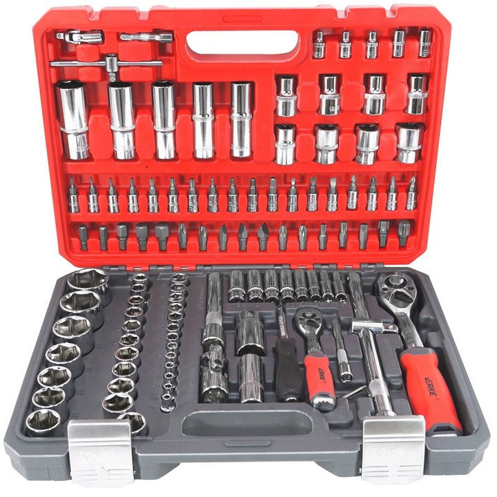 Trusa Scule Tubulare, Imbus, Clicheti, Torx 108 elemente V39063 Verke