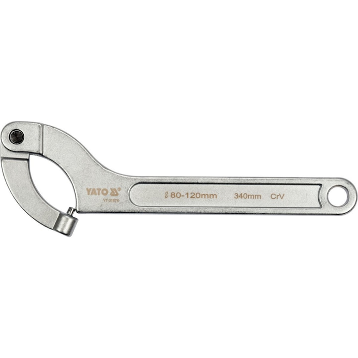 Секторен ключ с щифт Yato, Раздвижен, 80 - 120 мм