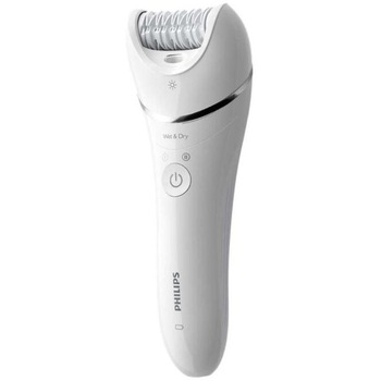 Epilator Philips BRE715/00, Acumulator, 32 pensete, 2 viteze, 40 minute autonomie, Alb Epilator Philips BRE715/00, Acumulator, 32 pensete, 2 viteze, 40 minute autonomie, Alb