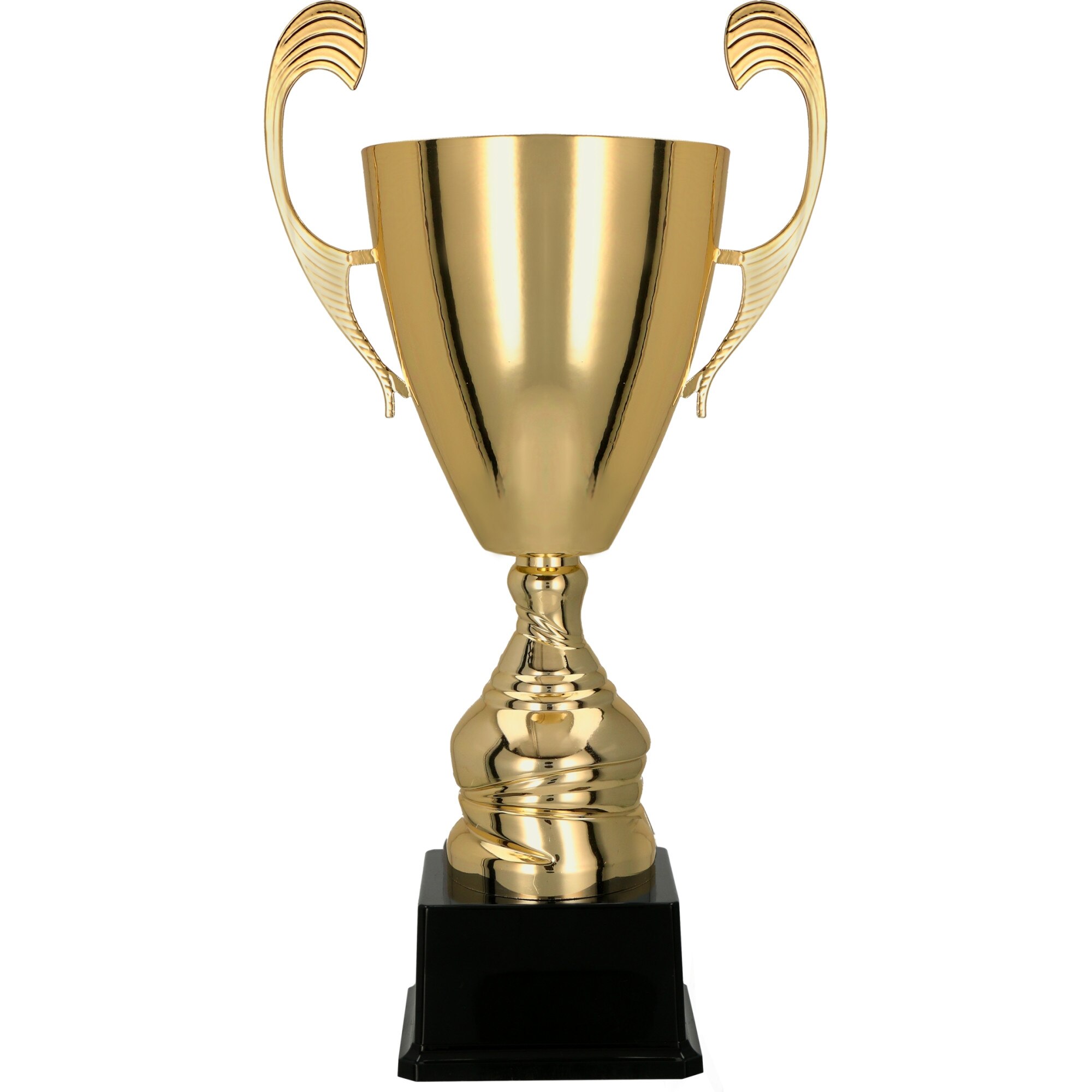 Cupa aurie Emo, 44 cm,cu piedestal din plastic negru