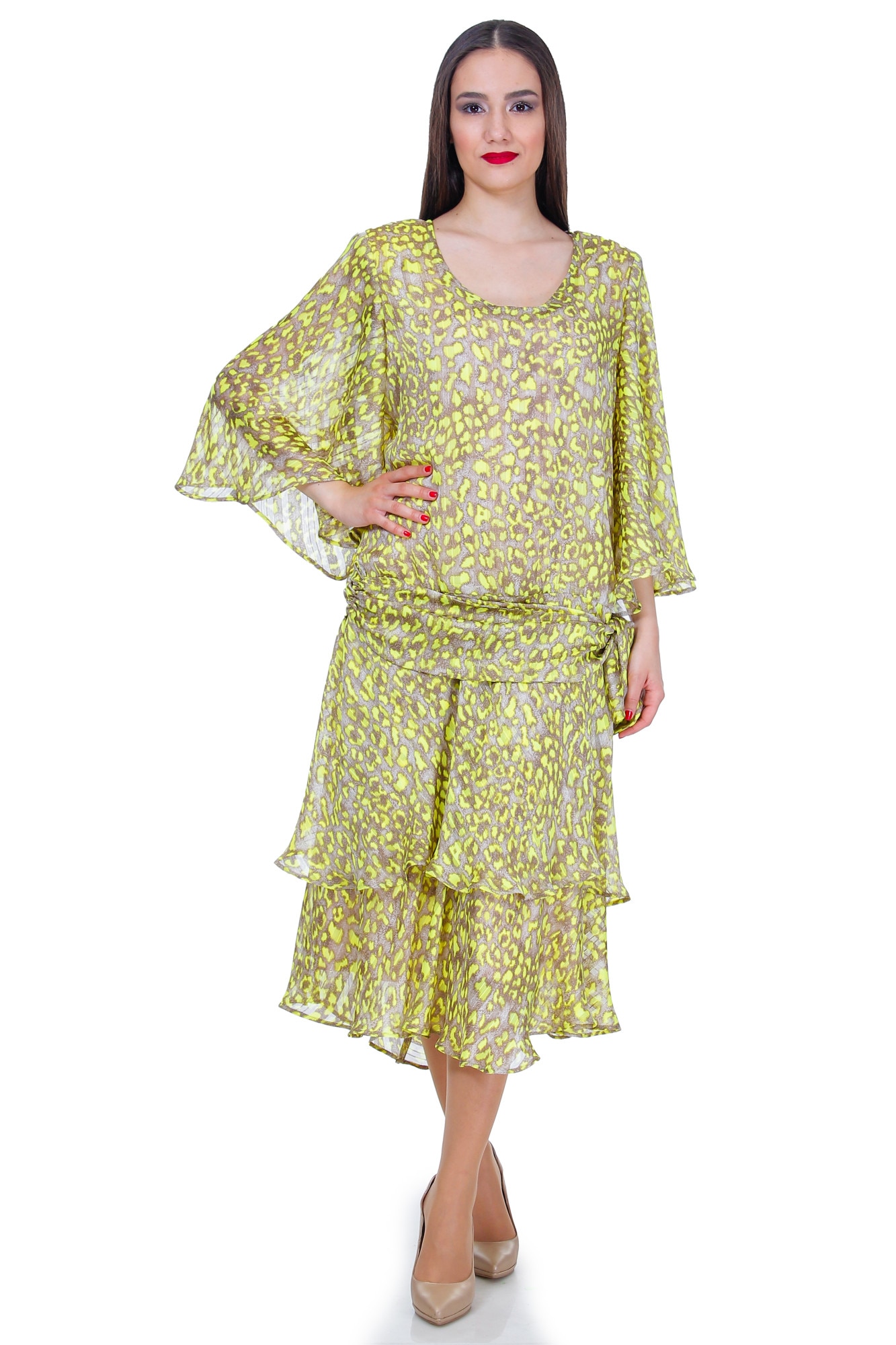 Rochie nude/fistic, voal, Liza Panait, BT-36