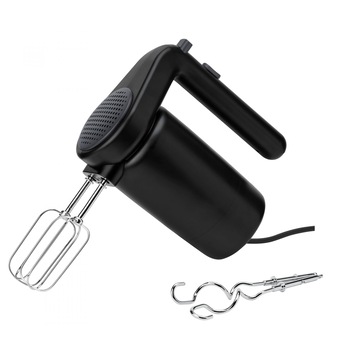 Mixer electric de mana Stelton, Foodie, motor puternic, carlige pentru aluat, design minimalist, utilizare sigura, usor de curatat, negru Mixer electric de mana Stelton, Foodie, motor puternic, carlige pentru aluat, design minimalist, utilizare sigura, usor de curatat, negru