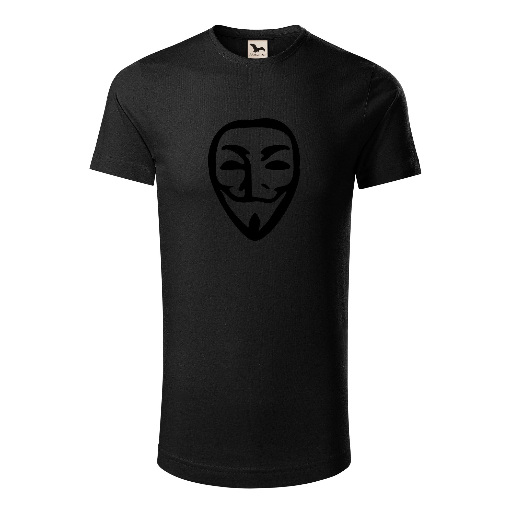 Tricou barbati clasic, Malfini, Anonymous, Negru, M