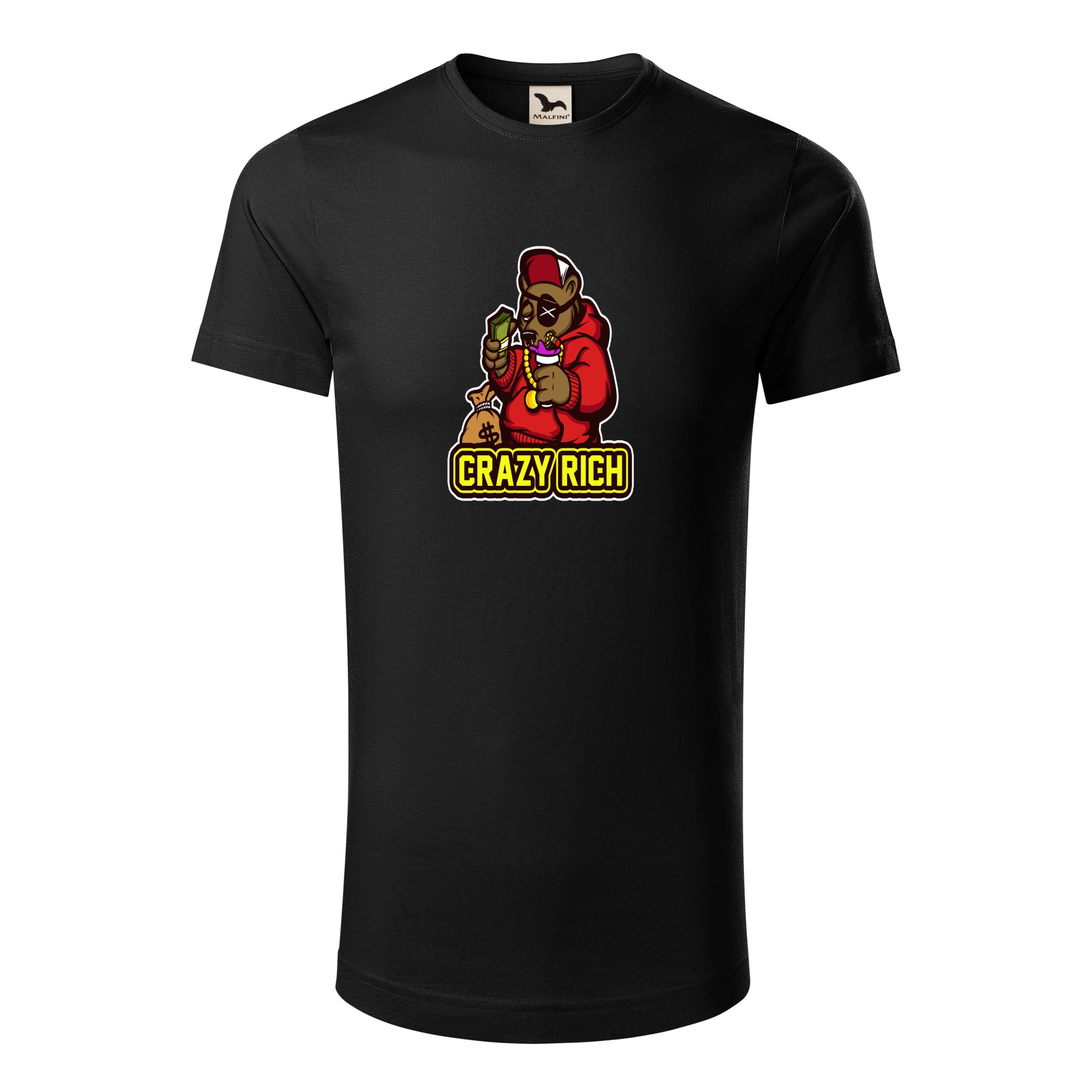Tricou barbati clasic, Malfini, Crazy Rich, Negru, L