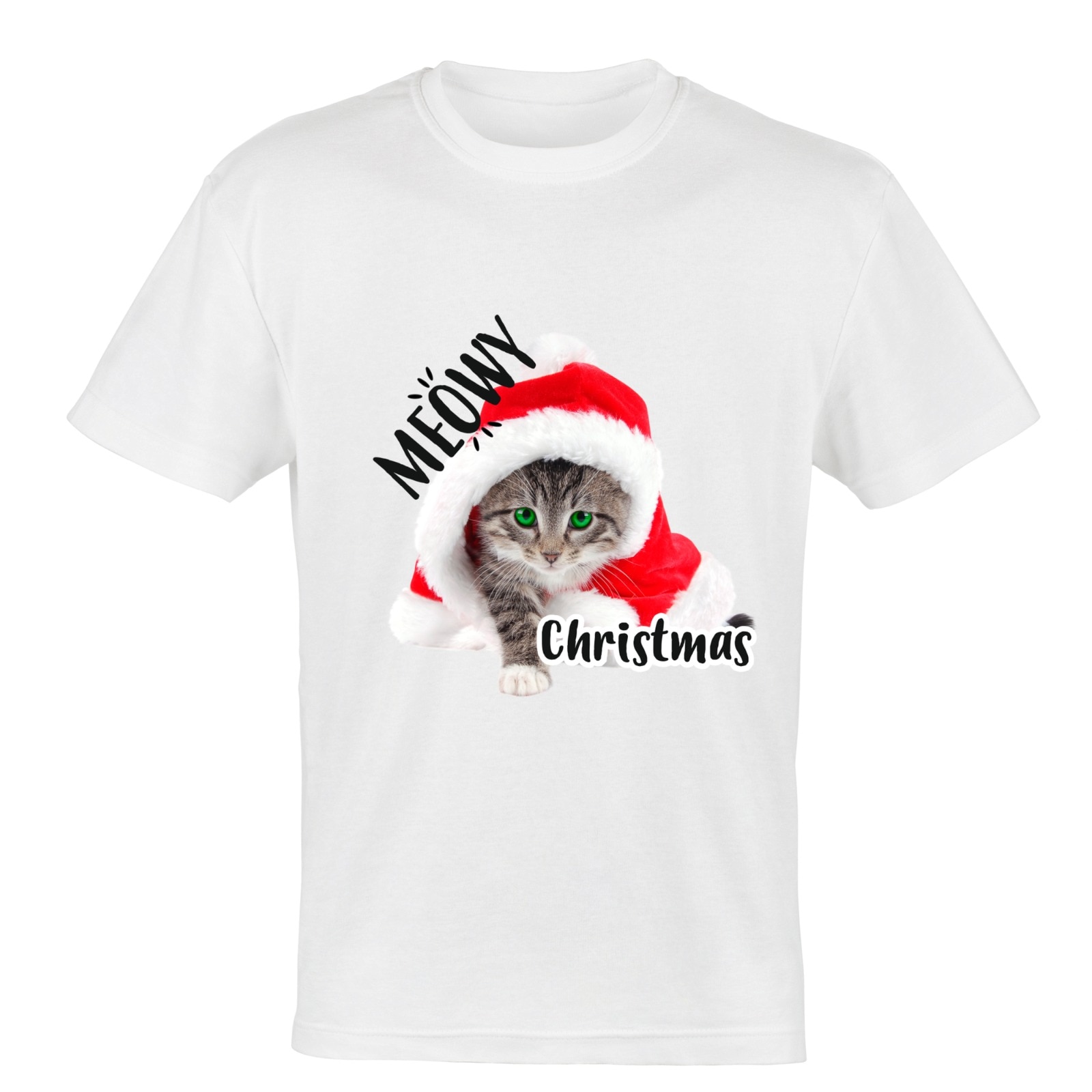 Tricou, De craciun pisicuta MEOWY, marimea M - eMAG.ro