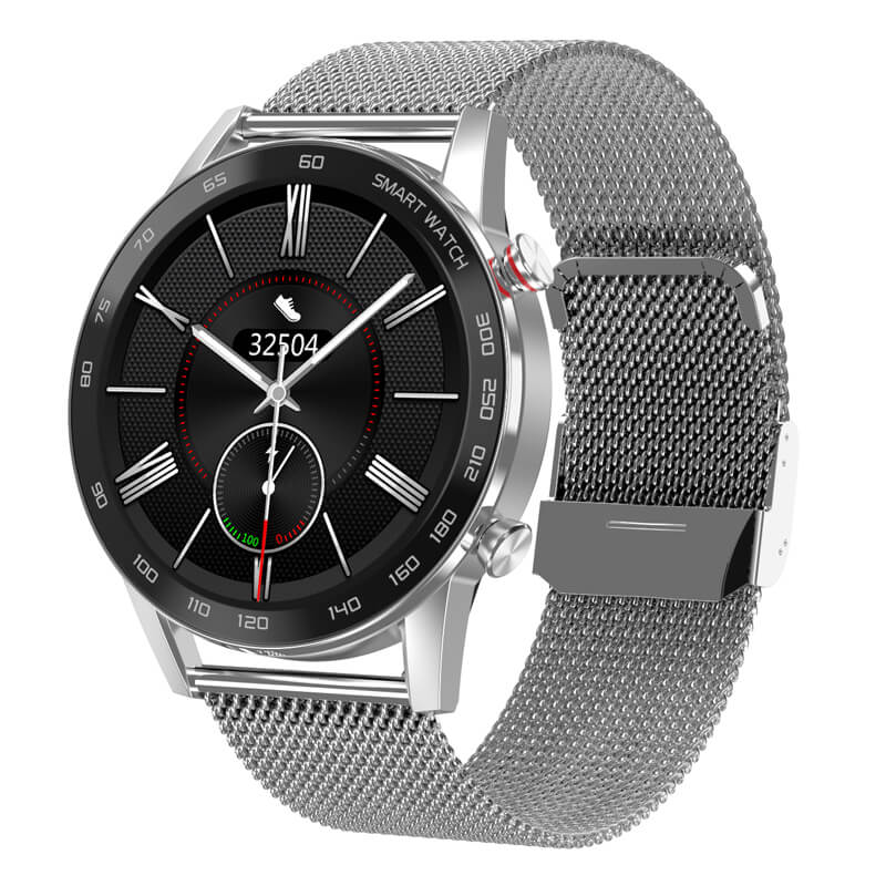 Smartwatch Karen DT95, Karen M, Curea din metal, Ecran tactil, Impermeabil, Argintiu