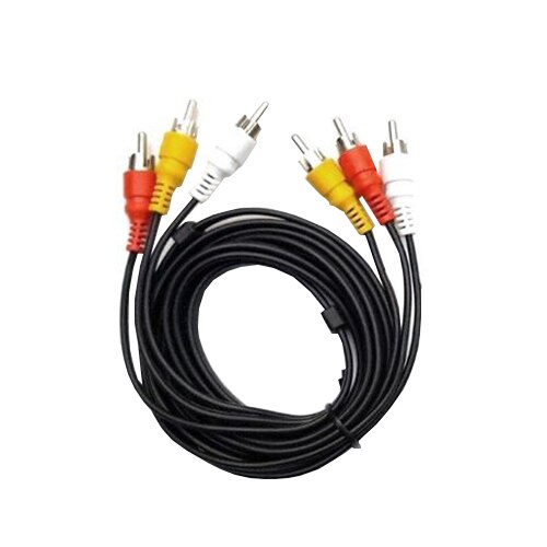 Cablu Hama audio-video 3 RCA tata la 3 RCA tata, 75 ohmi, 2 metri, Negru, BBL1940