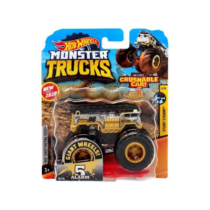 Mattel 344155633 Hot Wheels Monster Truck: 5 ALARM kisautó Többszínű