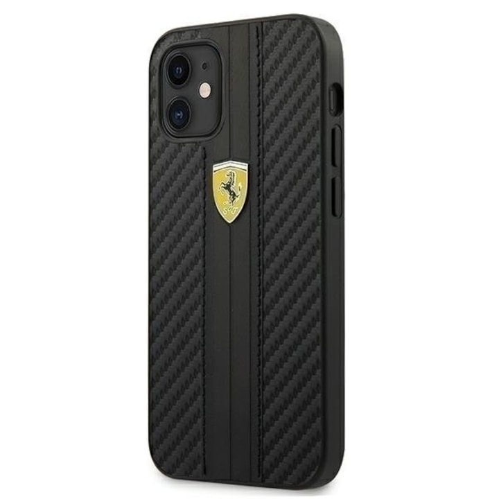 Hátlapvédő tok Apple iPhone 12 mini mobiltelefonhoz - Ferrari , Fekete