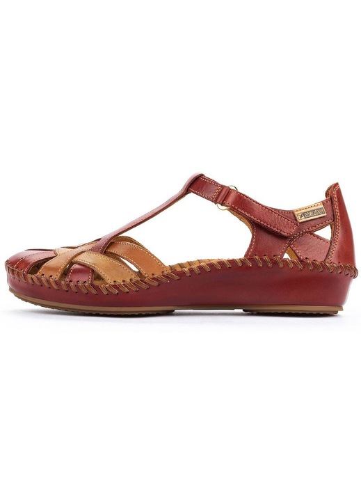 Sandale dama, din piele naturala, Pikolinos, 655-0732C5-05-O-21, rosu, Rosu, 40