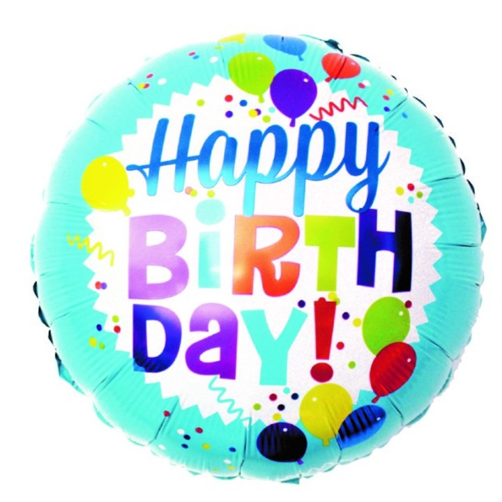 Fólia lufi boldog születésnapot kék 45 cm