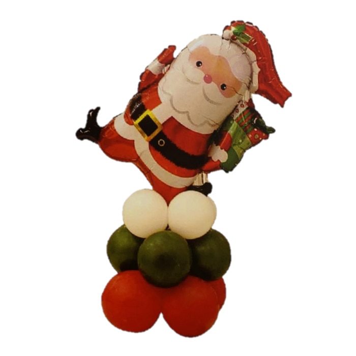 Aranjament baloane Mos Craciun 13 buc