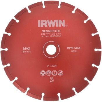 Disc diamantat SEGM 180-22.2 mm Irwin Disc diamantat SEGM 180-22.2 mm Irwin