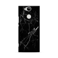 Husa de protectie, Marble Case, Sony Xperia XA2 Ultra, Negru/Alb