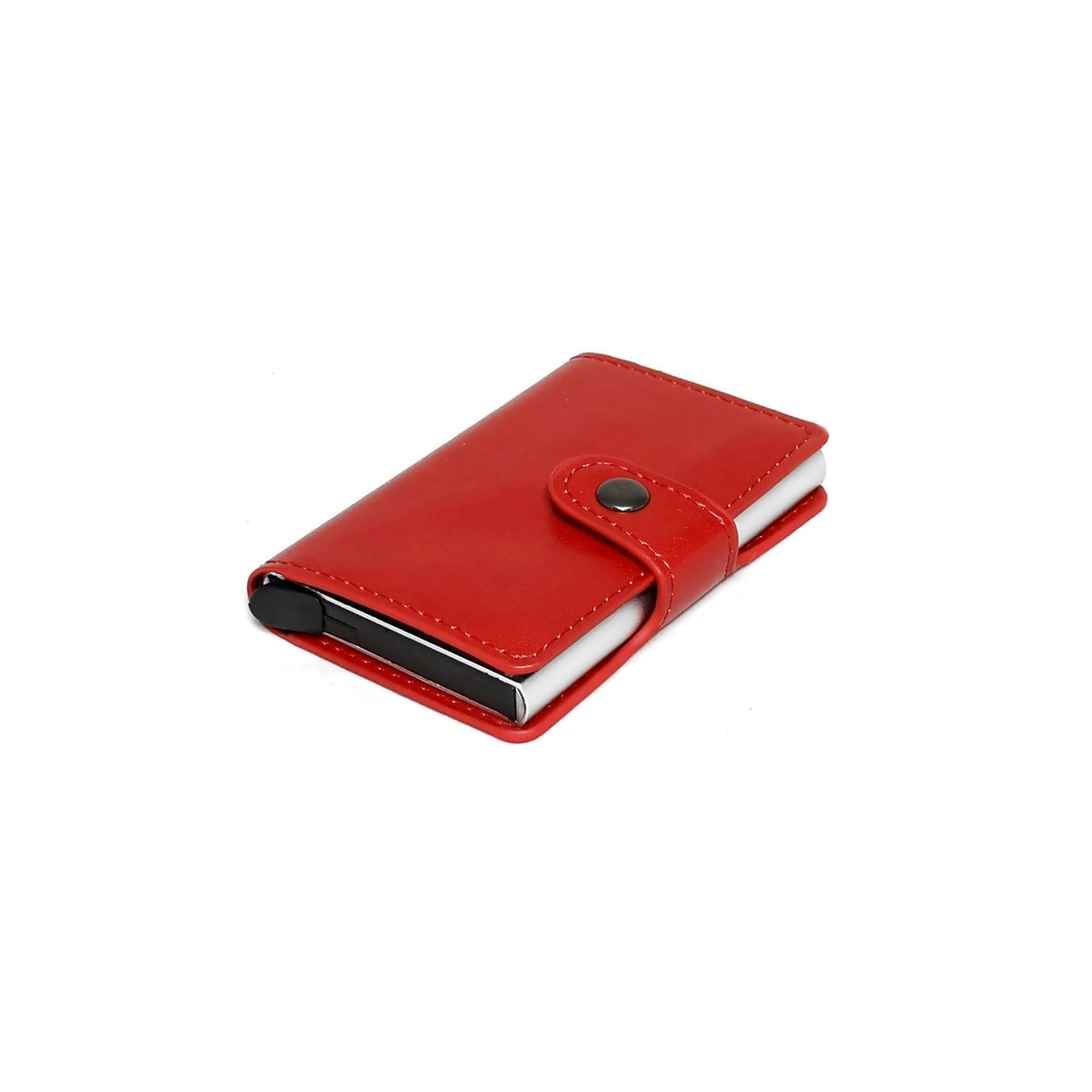 Port card rosu, unisex,7 carduri cu protectie RFID, Magrot 967