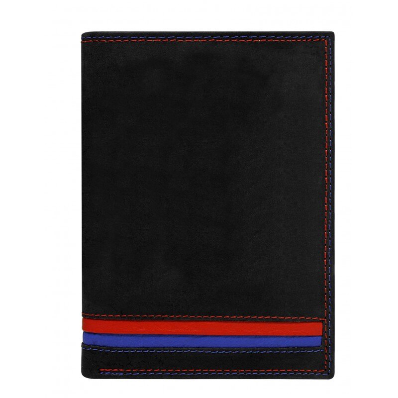 Portofel barbati, PORMG103, din piele naturala, in culorile clubului Steaua Bucuresti (FCSB)