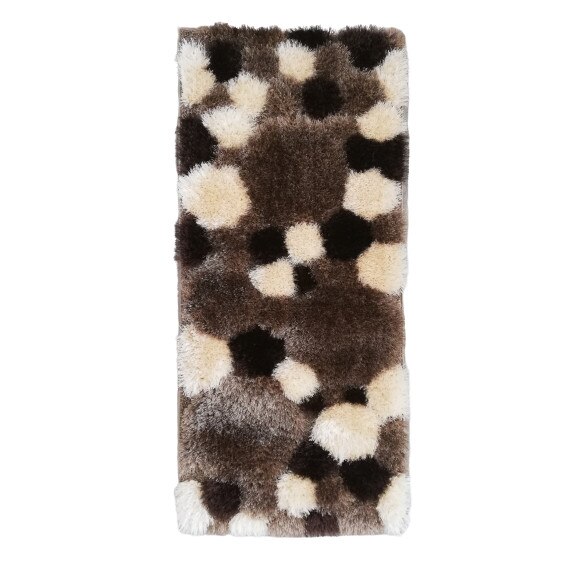 Covor matase 3D, Bej/Maro, 120x200cm