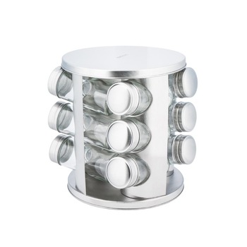 Set de recipiente KingHoff pentru condimente, suport rotund, 13 piese Set de recipiente KingHoff pentru condimente, suport rotund, 13 piese