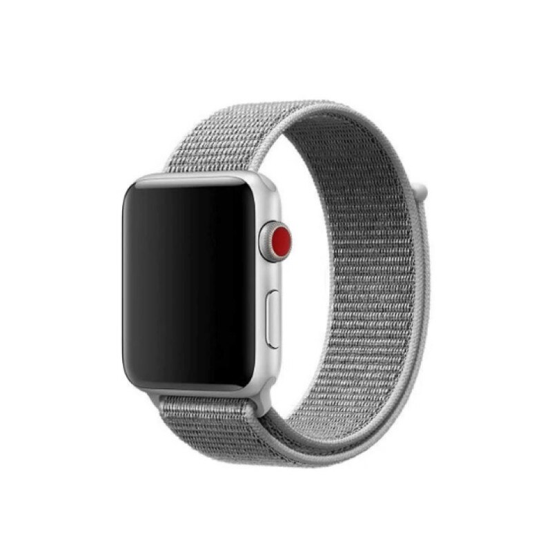 Curea textila pentru Apple Watch 42/44 mm Silver