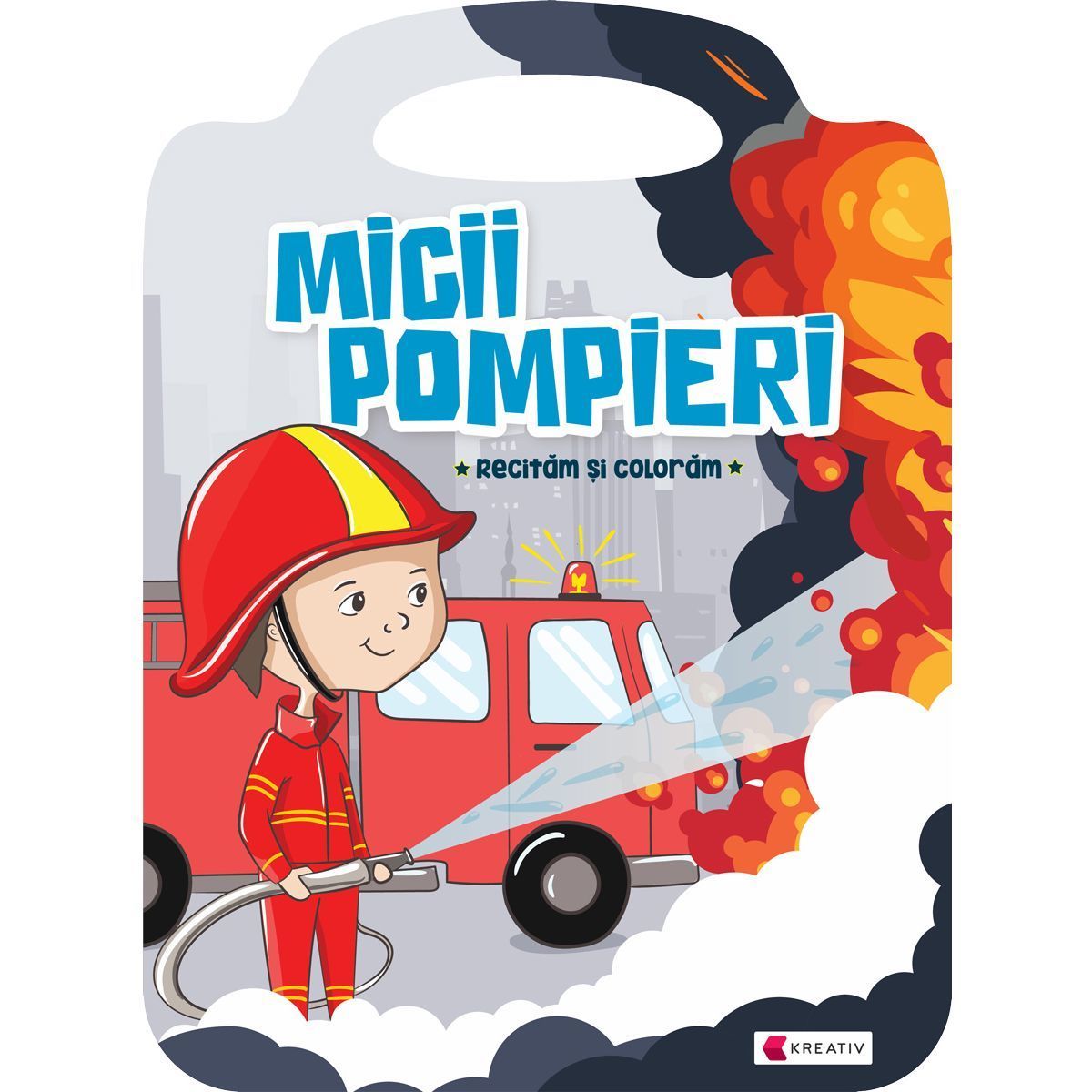 Carte de colorat Micii pompieri, Editura Kreativ