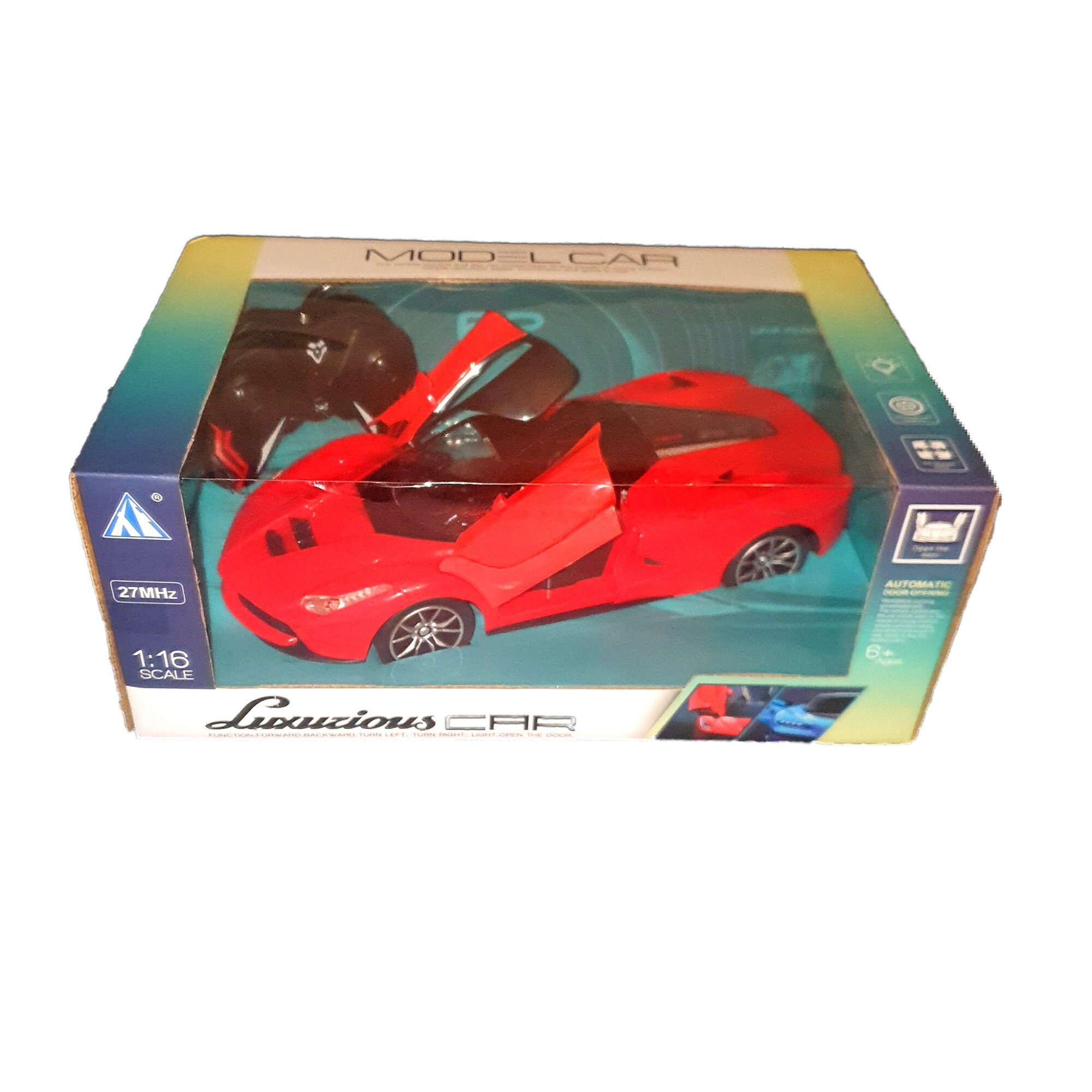 Masinuta cu telecomanda pentru copii, LED, 27 MHZ, lumini, usi automate, 1:16, incarcare USB