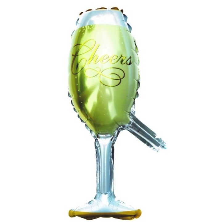 Balon folie pahar de vin 15*34 cm