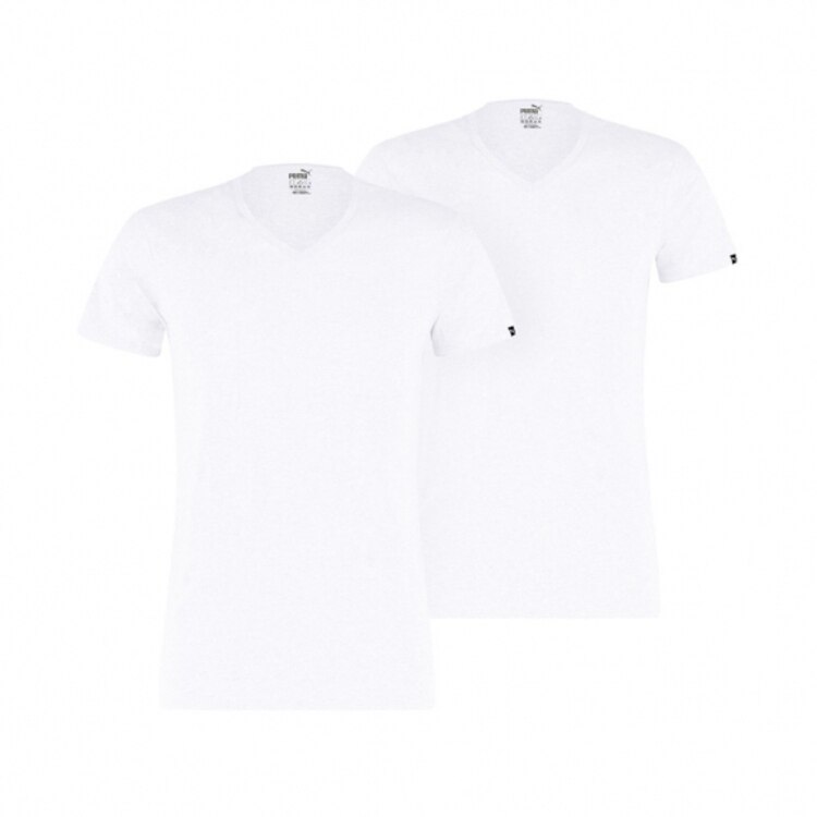 Tricou lenjerie de corp Puma BASIC 2P V NECK, Alb