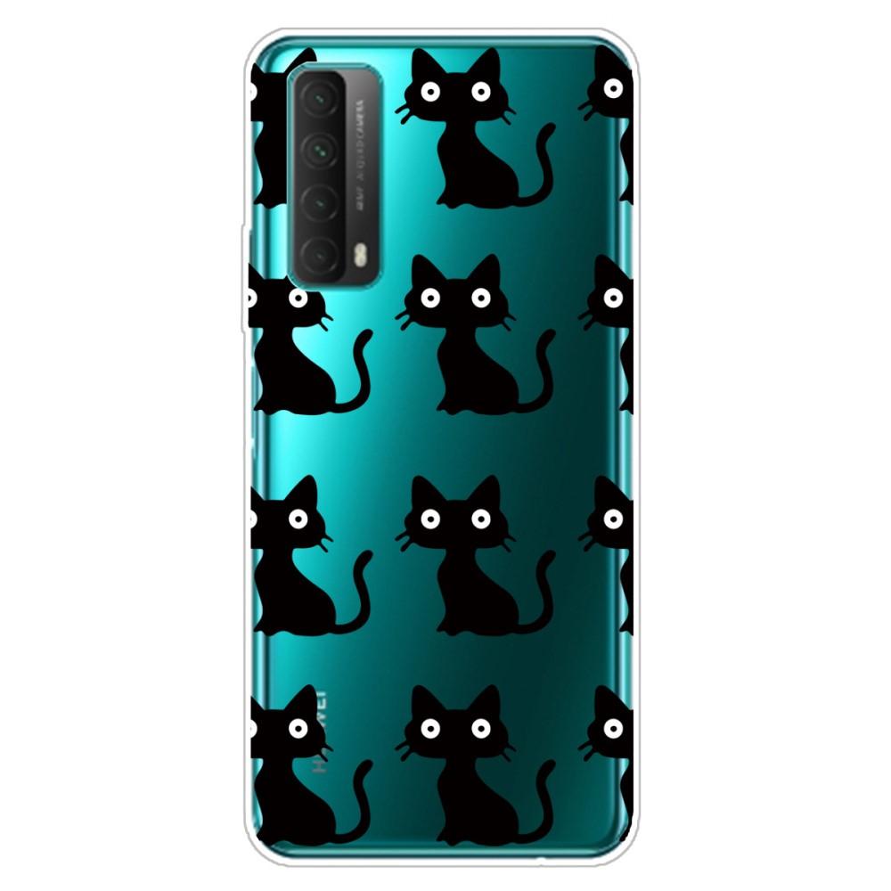 Husa silicon Huawei P Smart 2021 model Sweet Cats, Silicon, TPU Viceversa Negru/Alb