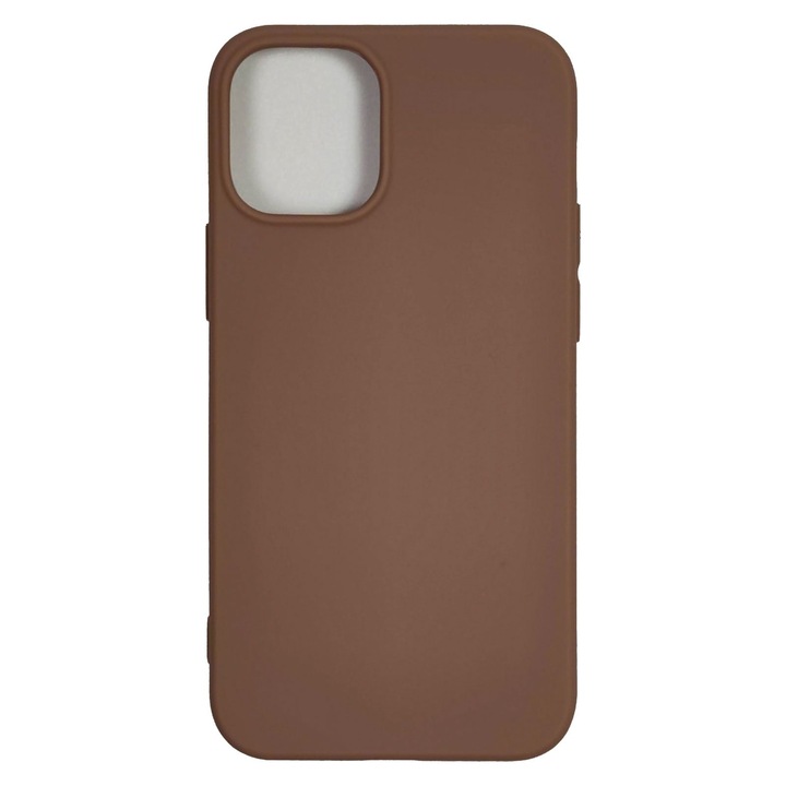 Husa silicon compatibil cu Apple iPhone 12 Mini Matte, Antisoc, TPU, Viceversa Khaki