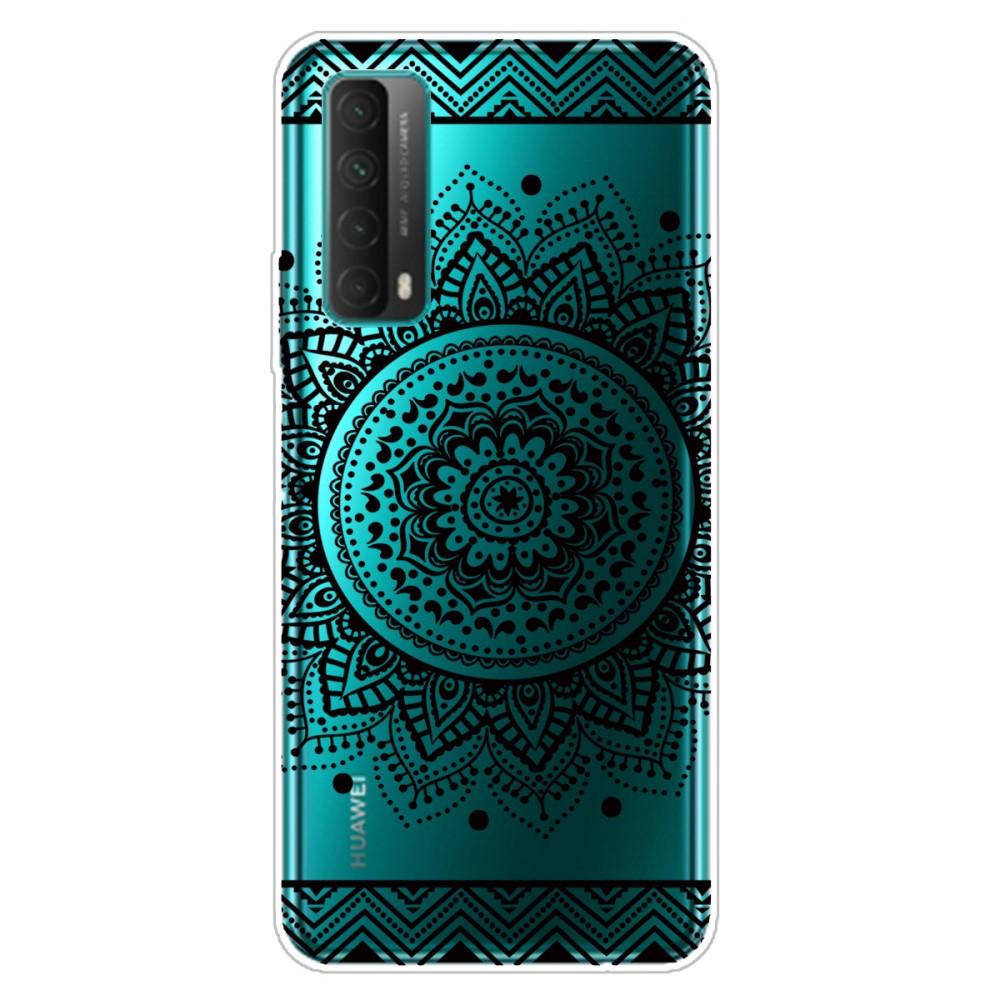 Husa silicon Huawei P Smart 2021 model Mandala, Silicon, TPU Viceversa Transparent/Negru