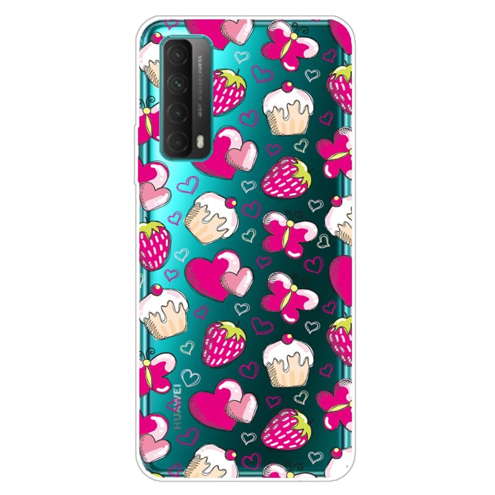 Husa silicon Huawei P Smart 2021 model Strawberry Cupcakes, Silicon, TPU Viceversa Multicolor