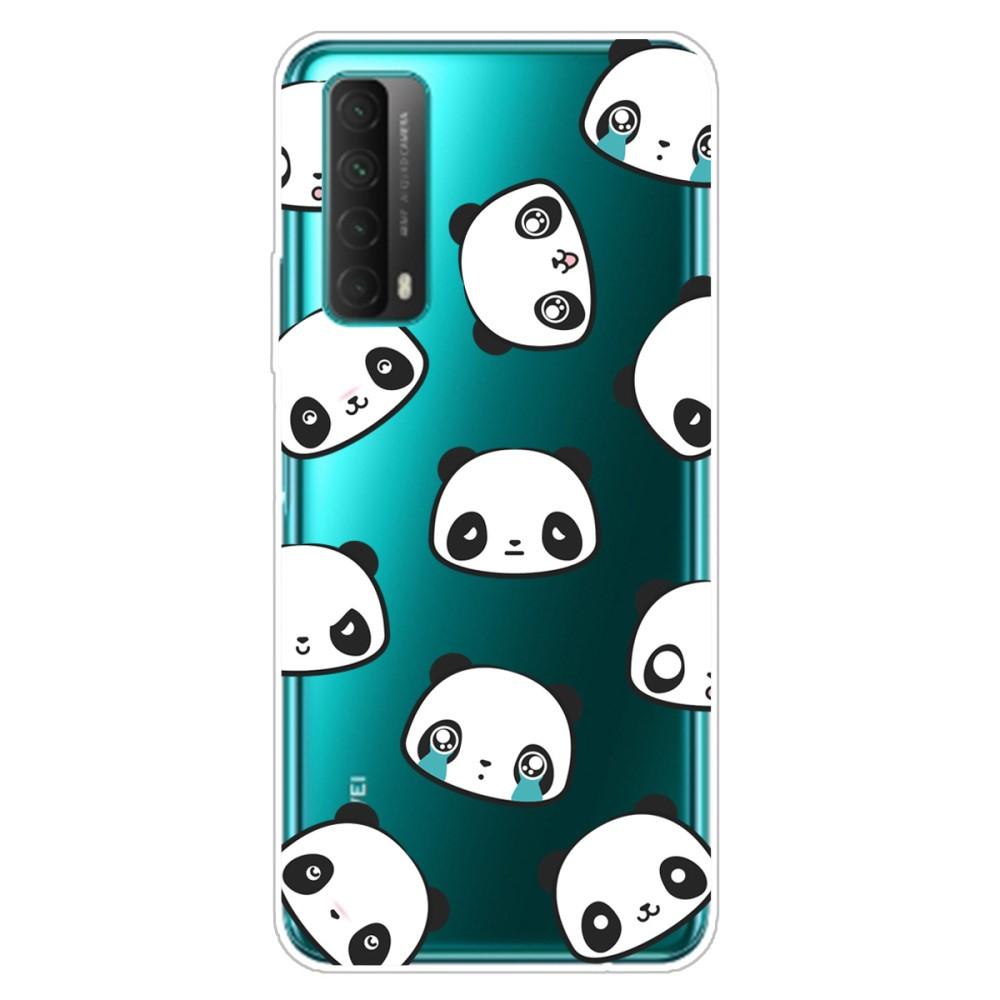Husa silicon Huawei P Smart 2021 model Emotional Panda, Silicon, TPU Viceversa Alb/Negru
