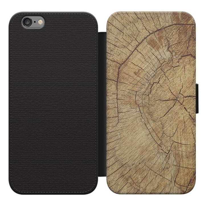 Model din lemn maro deschis pentru Samsung Galaxy J6 husa cu deschidere husa cu clapa husa pentru telefon 4