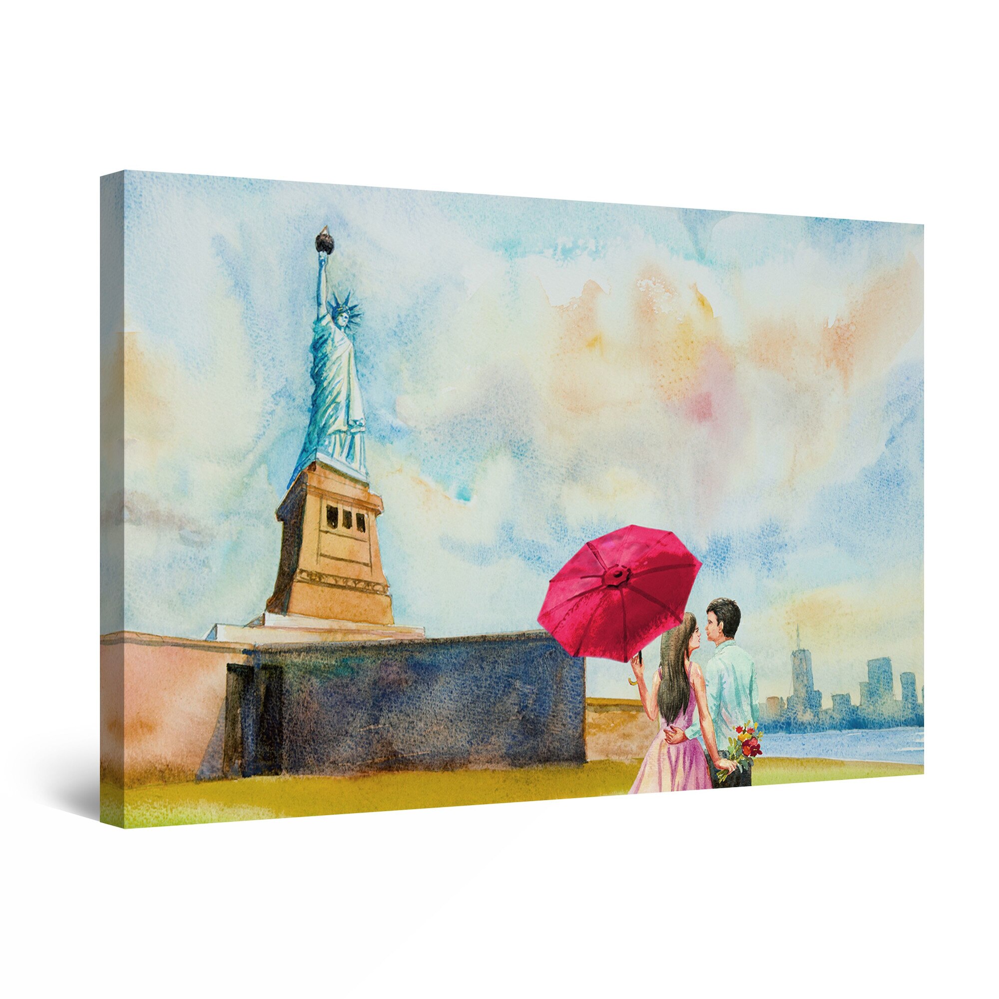 Tablou DualView Startonight Indragostiti, luminos in intuneric, 120 cm x 80 cm