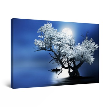 Tablou DualView Startonight Copacul Alb, luminos in intuneric, 120 cm x 80 cm Tablou DualView Startonight Copacul Alb, luminos in intuneric, 120 cm x 80 cm