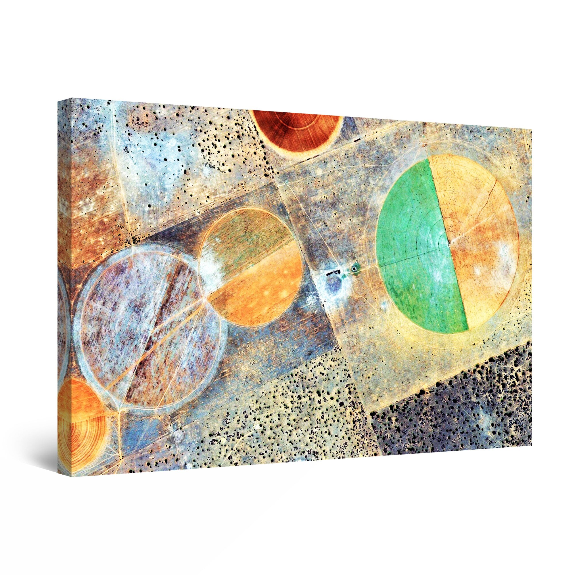 Tablou DualView Startonight Camp Geometric, luminos in intuneric, 60 cm x 40 cm