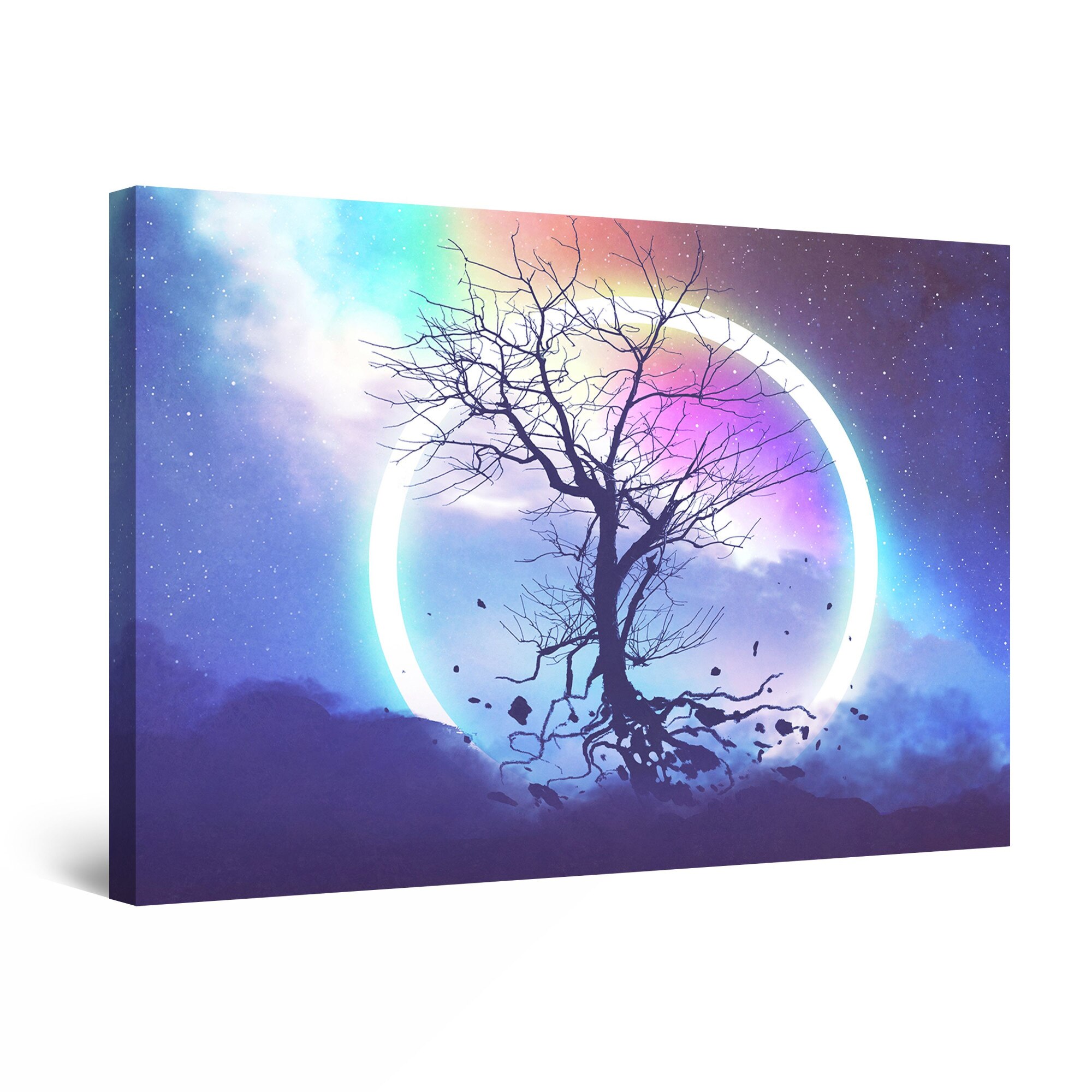 Tablou DualView Startonight Cerc de Lumina, luminos in intuneric, 120 cm x 80 cm